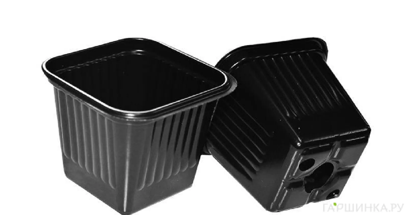 Горшок 7х7х6,5cм 10 шт технический пластик квадрат